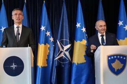 Από συνάντηση, το Φλεβάρη του 2017, του γγ του ΝΑΤΟ, Γ. Στόλτενμπεργκ, με τον τότε πρωθυπουργό Ι. Μουστάφα