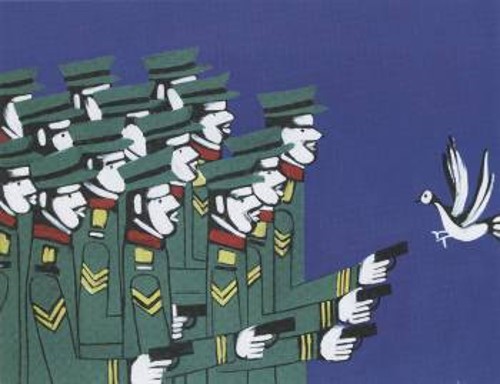«Η δολοφονία της ελευθερίας», του Γ. Γαΐτη, 1968, που παρουσιάζεται στην έκθεση
