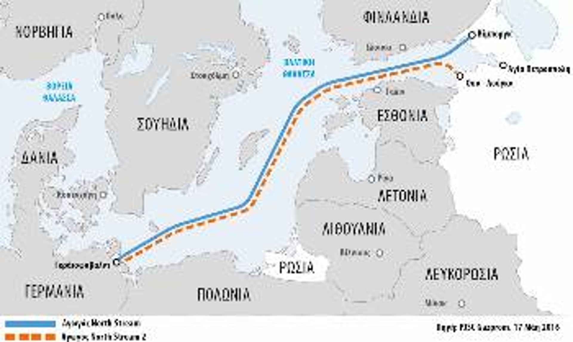 Με την κατασκευή του «Nord Stream 2», θα διπλασιαστούν οι ποσότητες ρωσικού φυσικού αερίου που προμηθεύεται ετησίως η Γερμανία