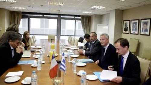 Από τη συνάντηση των υπουργών Οικονομικών Ελλάδας και Γαλλίας