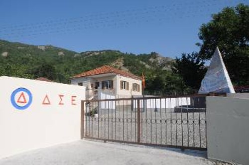 Αποψη της εισόδου στο χώρο (φωτογραφία πριν από τα εγκαίνια)