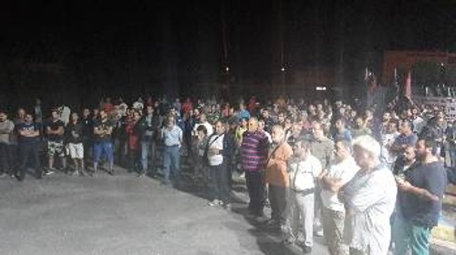 Από την απεργιακή συγκέντρωση της περασμένης Πέμπτης