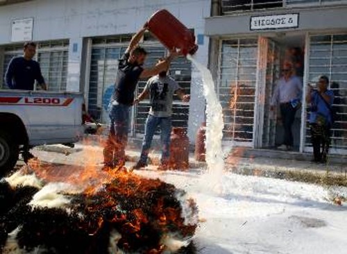 Από κινητοποίηση του Αγροτοκτηνοτροφικού Συλλόγου Αργολίδας στις αρχές Οκτώβρη