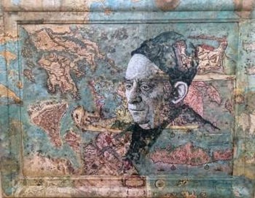 Ο ποιητής Νίκος Καββαδίας σε πορτρέτο του Πέτρου Ζουμπουλάκη