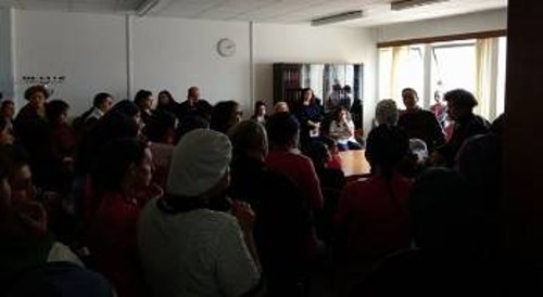 Από τη χτεσινή παράσταση διαμαρτυρίας στον διοικητή του νοσοκομείου