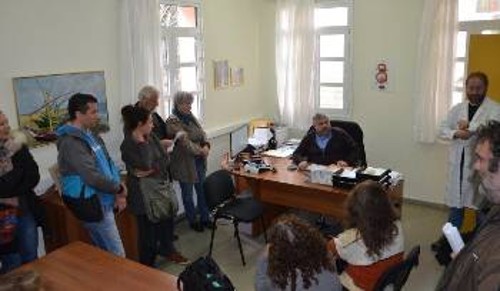 Από την παράσταση διαμαρτυρίας στη διοίκηση του Νοσοκομείου Ικαρίας
