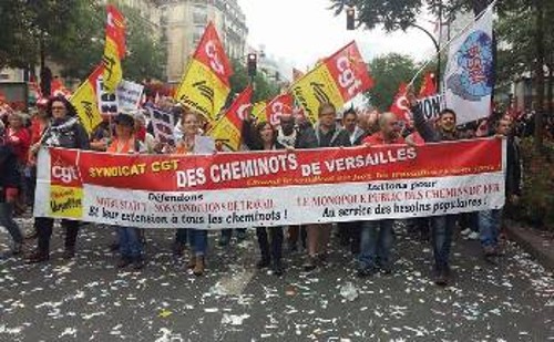 Από παλιότερη κινητοποίηση των σιδηροδρομικών στις Βερσαλλίες
