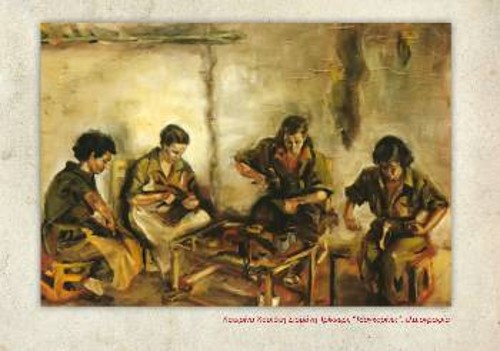 «Τσαγκαρίνες» της Κατερίνας Χαριάτη - Σισμάνη, Τρίκερι, ελαιογραφία