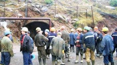 Εργάτες ορυχείου χρωμίου στην Αλβανία
