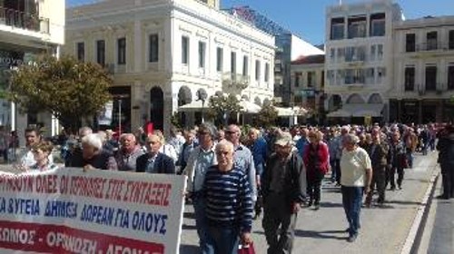 Από τη χτεσινή κινητοποίηση των συνταξιούχων στην Πάτρα