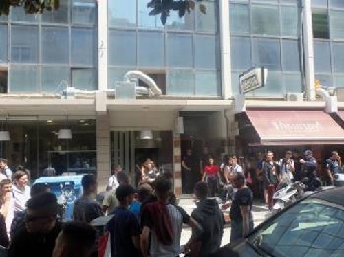 Από τη χθεσινή κινητοποίηση των μαθητών