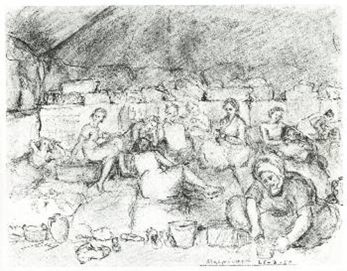 «Μακρόνησος, 21/7/1950», έργο της Κατερίνας Χαριάτη - Σισμάνη