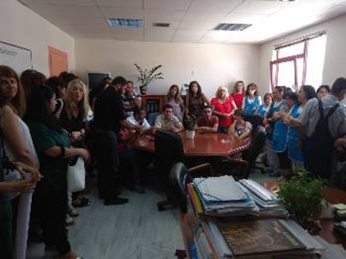 Από τη χτεσινή κινητοποίηση στην 7η ΥΠΕ στην Κρήτη