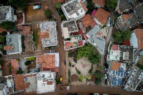 Αποψη της Μάνδρας τη μέρα της καταστροφής