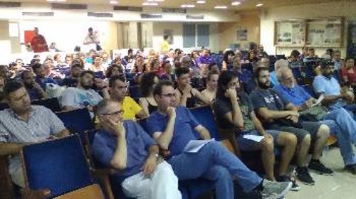 Από την προχτεσινή σύσκεψη συνδικαλιστών