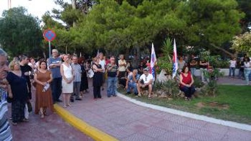 Στιγμιότυπο από την κινητοποίηση της Δευτέρας