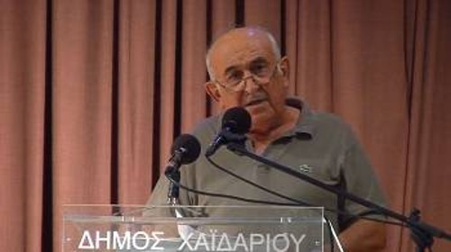 Ο Χρήστος Οικονόμου μιλώντας στην εκδήλωση