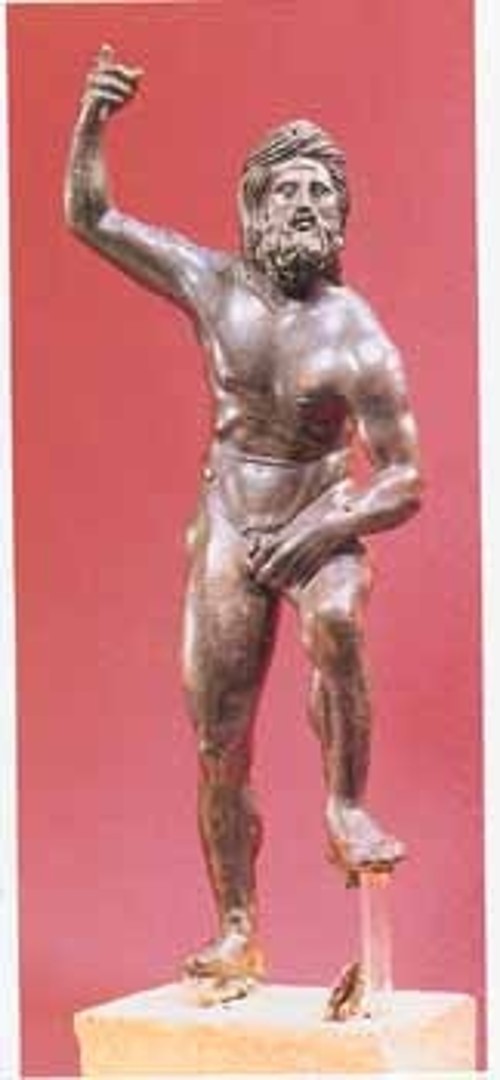 Χάλκινο αγαλμάτιο του θεού Ποσειδώνα. Υστερη ελληνιστική εποχή