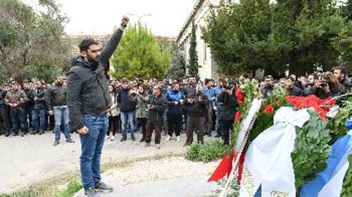 Ο Μ. Ραπανάκης, μέλος του Γραφείου του ΚΣ της ΚΝΕ