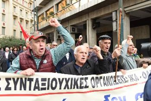 Από προηγούμενη κινητοποίηση των συνταξιούχων στην Αθήνα