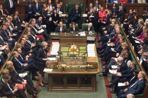 Από τη θυελλώδη συνεδρίαση της βρετανικής Βουλής την Τρίτη, που απέρριψε το σχέδιο Μέι - ΕΕ για το Brexit