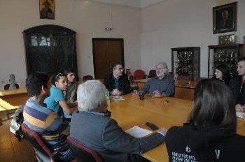 Από τη συνάντηση με τον κοσμήτορα Ν. Γελαδά