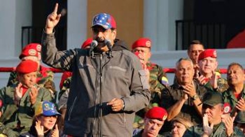 Ο Πρόεδρος της Βενεζουέλας Ν. Μαδούρο, στις εκδηλώσεις μνήμης στις 5 Μάρτη στην έκτη επέτειο από το θάνατο του Ούγκο Τσάβες