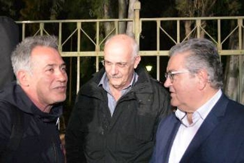 Με τους Π. Θαλασσινό και Γ. Κιμούλη