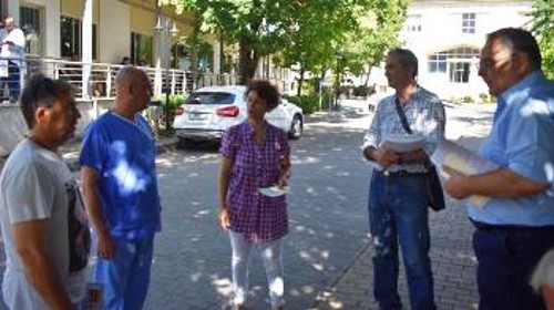 Από την επίσκεψη του Γ. Λαμπρούλη στο ΓΝ Λάρισας