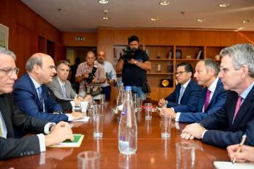 Από τη συνάντηση στο υπουργείο Περιβάλλοντος και Ενέργειας, στο πλαίσιο του «Στρατηγικού Διαλόγου» ΗΠΑ - Ελλάδας