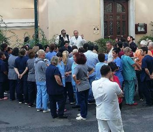 Από τις κινητοποιήσεις στον «Ευαγγελισμό» για μονιμοποίηση όλων των συμβασιούχων και για τον άμεσο διορισμό των 208 γιατρών στα ΤΕΠ
