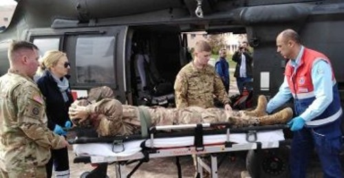 Στιγμιότυπο από την άσκηση εντός του Νοσοκομείου