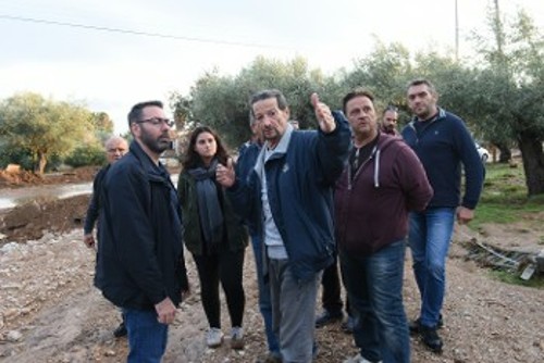 Το κλιμάκιο του ΚΚΕ στη χτεσινή περιοδεία