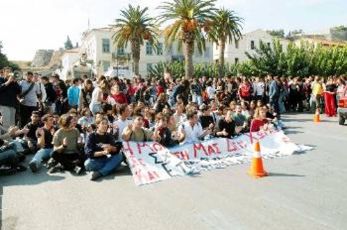 Από τη χτεσινή κινητοποίηση στο Ναύπλιο