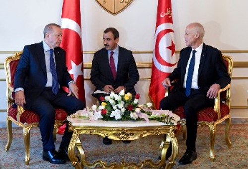 Από την επίσκεψη Ερντογάν στην Τυνησία