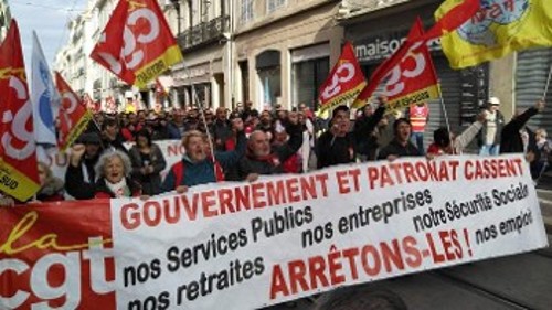 Από την πρόσφατη απεργιακή κινητοποίηση στις 9 Γενάρη στη Μασσαλία