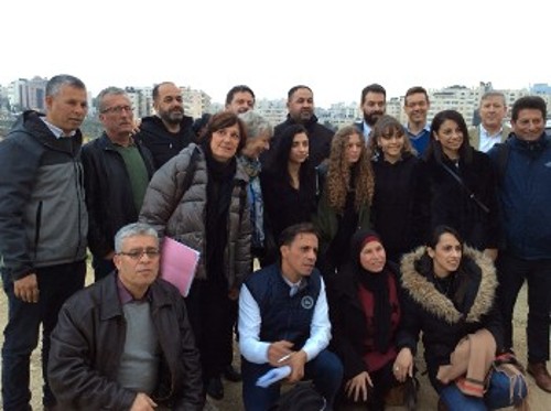 Από τη συνάντηση της αντιπροσωπείας με την αγωνίστρια Αχέντ Ταμίμι και την οικογένειά της