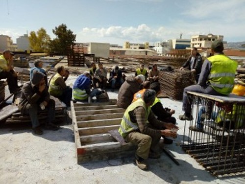 Συγκέντρωση σε εργοτάξιο στην Αττική στο πλαίσιο της πανεξόρμησης