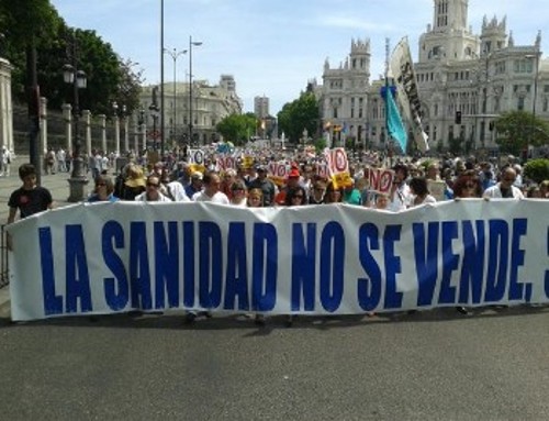 Από παλιότερη λαϊκή κινητοποίηση στη Μαδρίτη ενάντια στην ιδιωτικοποίηση της Υγείας