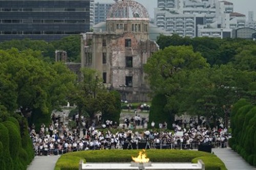 Από τις χτεσινές εκδηλώσεις στο Πάρκο της Μνήμης στη Χιροσίμα