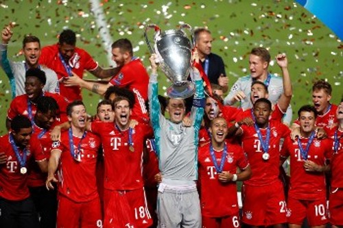 Από την απονομή του τροπαίου του Champions League στην Μπάγερν την περασμένη Κυριακή