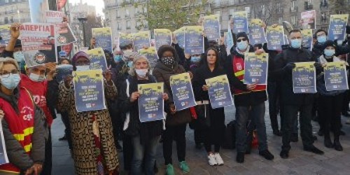 Από την πρωτοβουλία αλληλεγγύης εργαζόμενων και συνδικάτων στο Παρίσι