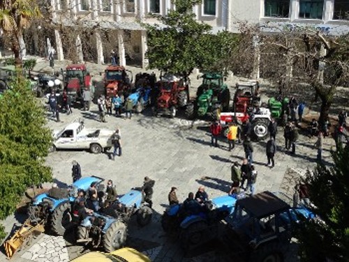 Στιγμιότυπο από κινητοποίηση των Αγροτών στην Αρτα τον Φλεβάρη του 2021