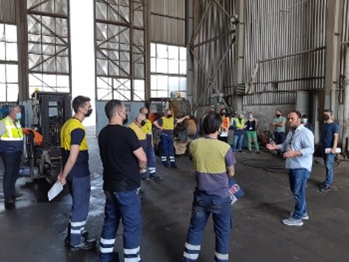 Θεσσαλονίκη: Στο μηχανοστάσιο του ΟΣΕ στη Μενεμένη και στο λιμάνι της Θεσσαλονίκης περιόδευσε ο Λ. Στολτίδης