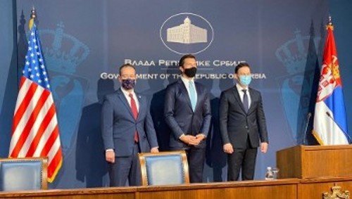 Από την υπογραφή της συμφωνίας ΗΠΑ - Σερβίας για τη δραστηριοποίηση της DFC στο Βελιγράδι