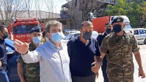 Από την επίσκεψη Χρυσοχοΐδη - Παναγιωτόπουλου στον Εβρο