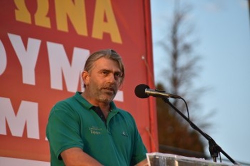 Ο Δημήτρης Στολίδης, από τον Αγροτικό Συνεταιρισμό Συκοπαραγωγών Ταξιάρχη