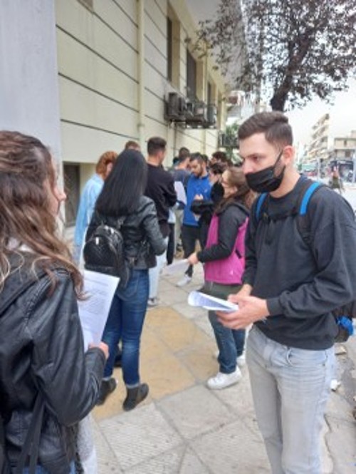 Από τη χτεσινή παρέμβαση φοιτητικών συλλόγων