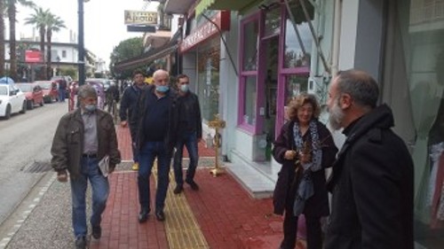 Από την περιοδεία του Ν. Καραθανασόπουλου στην Ηλεία μετά τις νέες πλημμύρες