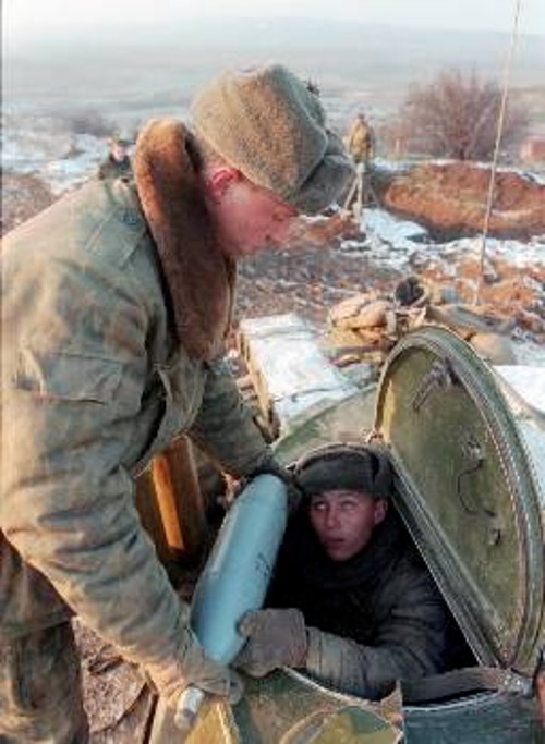 Ρώσοι στρατιώτες έξω απο την πόλη Αργκούν